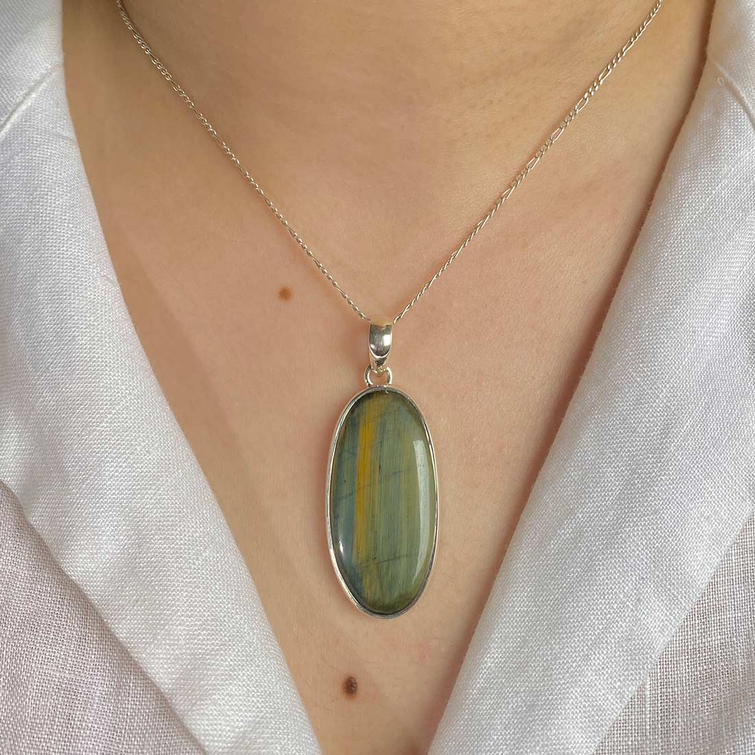 Blue Tiger Eye Pendant-(BTE-P-19.)